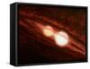 Eclipsing Binary Star System-Chris Butler-Framed Stretched Canvas