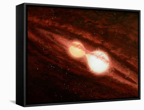 Eclipsing Binary Star System-Chris Butler-Framed Stretched Canvas