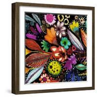 Eclosion Black Linen-Sylvie Demers-Framed Giclee Print