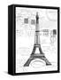 Eco Vintage Paris 1-Carole Stevens-Framed Stretched Canvas