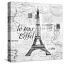 Eco Vintage Paris-Carole Stevens-Stretched Canvas