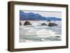 Ecola State Park, Oregon, USA. Sea stacks and surf at Ecola State Park on the Oregon coast.-Emily Wilson-Framed Photographic Print