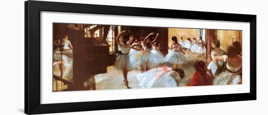 Ecole de Danse (detail)-Edgar Degas-Framed Art Print