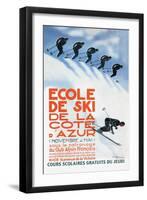 Ecole de Ski-Simon Garnier-Framed Art Print