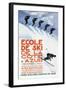 Ecole de Ski-Simon Garnier-Framed Art Print