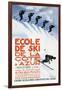 Ecole de Ski-Simon Garnier-Framed Art Print