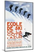 Ecole de Ski-Simon Garnier-Mounted Art Print