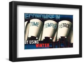 Economise - Using Winter Shell-null-Framed Art Print