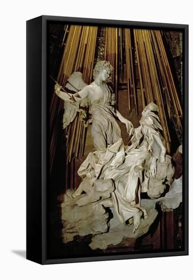 Ecstacy of Saint Theresa of Avila, Marble, 1645-Giovanni Lorenzo Bernini-Framed Stretched Canvas