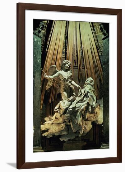 Ecstasy of St.Theresa (Marble)-Giovanni Lorenzo Bernini-Framed Giclee Print