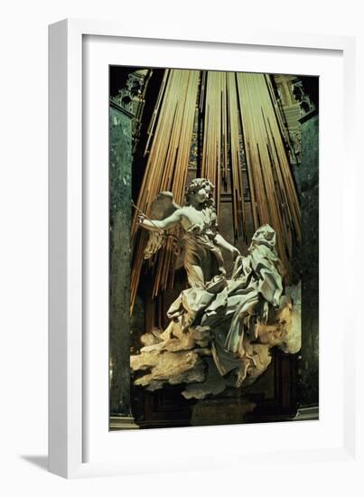 Ecstasy of St.Theresa (Marble)-Giovanni Lorenzo Bernini-Framed Giclee Print