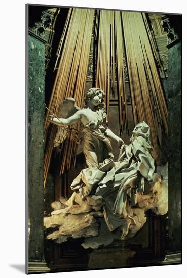 Ecstasy of St.Theresa (Marble)-Giovanni Lorenzo Bernini-Mounted Giclee Print