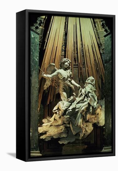 Ecstasy of St.Theresa (Marble)-Giovanni Lorenzo Bernini-Framed Stretched Canvas