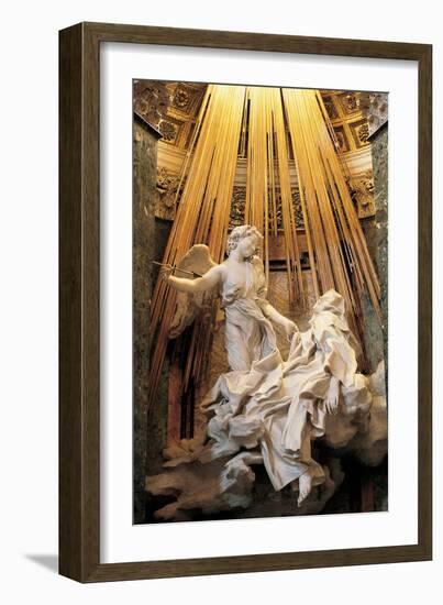 Ecstasy of St. Theresa-Gian Lorenzo Bernini-Framed Art Print