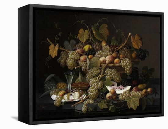 Ecstatic Fruit, 1852-Severin Roesen-Framed Stretched Canvas