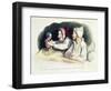 Ecstatic Parents with their New Baby-Honore Daumier-Framed Giclee Print