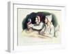 Ecstatic Parents with their New Baby-Honore Daumier-Framed Giclee Print