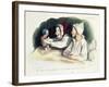 Ecstatic Parents with their New Baby-Honore Daumier-Framed Giclee Print