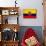 Ecuador Flag Design with Wood Patterning - Flags of the World Series-Philippe Hugonnard-Mounted Art Print displayed on a wall