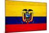 Ecuador Flag Design with Wood Patterning - Flags of the World Series-Philippe Hugonnard-Mounted Art Print