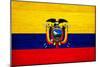 Ecuador Flag Design with Wood Patterning - Flags of the World Series-Philippe Hugonnard-Mounted Premium Giclee Print