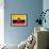 Ecuador Flag Design with Wood Patterning - Flags of the World Series-Philippe Hugonnard-Framed Art Print displayed on a wall