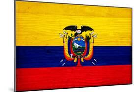 Ecuador Flag Design with Wood Patterning - Flags of the World Series-Philippe Hugonnard-Mounted Art Print