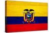 Ecuador Flag Design with Wood Patterning - Flags of the World Series-Philippe Hugonnard-Stretched Canvas