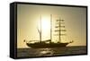 Ecuador, Galapagos Islands, Isabela Island. Ss Mary Anne at Sunset-Kevin Oke-Framed Stretched Canvas