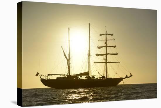 Ecuador, Galapagos Islands, Isabela Island. Ss Mary Anne at Sunset-Kevin Oke-Stretched Canvas