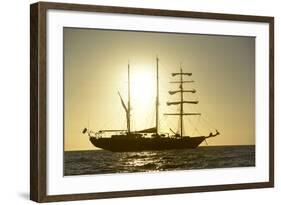 Ecuador, Galapagos Islands, Isabela Island. Ss Mary Anne at Sunset-Kevin Oke-Framed Photographic Print