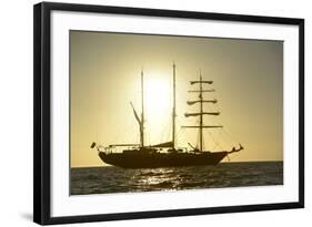 Ecuador, Galapagos Islands, Isabela Island. Ss Mary Anne at Sunset-Kevin Oke-Framed Photographic Print