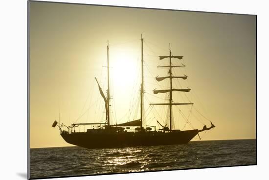 Ecuador, Galapagos Islands, Isabela Island. Ss Mary Anne at Sunset-Kevin Oke-Mounted Photographic Print