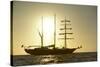 Ecuador, Galapagos Islands, Isabela Island. Ss Mary Anne at Sunset-Kevin Oke-Stretched Canvas