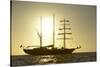 Ecuador, Galapagos Islands, Isabela Island. Ss Mary Anne at Sunset-Kevin Oke-Stretched Canvas