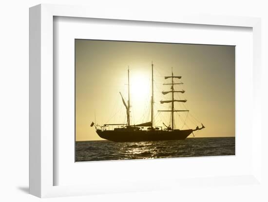 Ecuador, Galapagos Islands, Isabela Island. Ss Mary Anne at Sunset-Kevin Oke-Framed Photographic Print