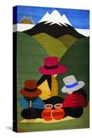 Ecuador, Otavalo. Woven wallhangings displaying scenes of Andean life and culture-Kymri Wilt-Stretched Canvas
