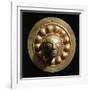 Ecuador, Pre-Columbian Civilization, Goldsmithery ,Golden Disc with Face in Relief-null-Framed Giclee Print