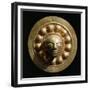 Ecuador, Pre-Columbian Civilization, Goldsmithery ,Golden Disc with Face in Relief-null-Framed Giclee Print