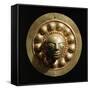 Ecuador, Pre-Columbian Civilization, Goldsmithery ,Golden Disc with Face in Relief-null-Framed Stretched Canvas