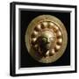 Ecuador, Pre-Columbian Civilization, Goldsmithery ,Golden Disc with Face in Relief-null-Framed Giclee Print