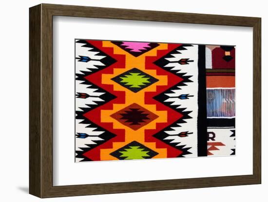 Ecuador, Quito. Otavalo Market. Traditional Ecuadorian wool blanket.-Cindy Miller Hopkins-Framed Photographic Print