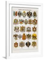 Ecussons et armes des diverses nations-Continental School-Framed Giclee Print