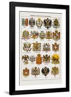 Ecussons et armes des diverses nations-Continental School-Framed Giclee Print