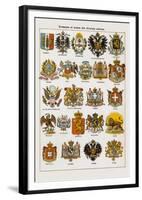 Ecussons et armes des diverses nations-Continental School-Framed Giclee Print