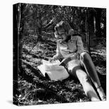 Actress Grace Kelly Studying Script for Her Role of Georgie in "The Country Girl" on movie set-Ed Clark-Photographic Print