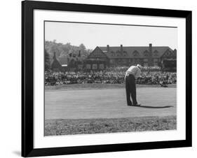 Ed Furgol, Sinking Final Put, and Wins the National Open Golf Tournament at Baltusrol Golf Club-Peter Stackpole-Framed Premium Photographic Print