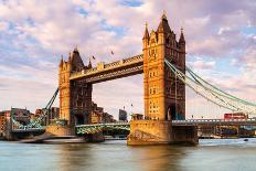 Tower Bridge and The Shard at sunset, London-Ed Hasler-Framed Photographic Print