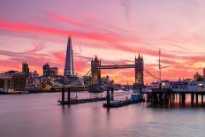 Tower Bridge and a London bus in the afternoon light, London-Ed Hasler-Photographic Print