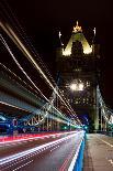 Tower Bridge at night, with light trails, London-Ed Hasler-Photographic Print